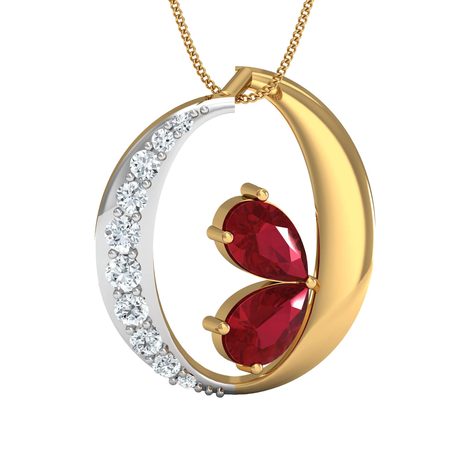 Ruby diamond sale pendant designs